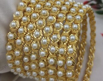 Lot De 4 Bracelets Indiens Bollywood - Style Ethnique Plaqué Or Et Pierres - Neuf Avec étiquettes
