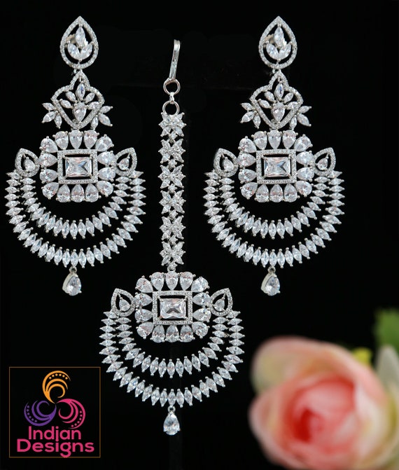 Heavy Long Punjabi Traditional Earrings With Tikka at best price in Amritsar