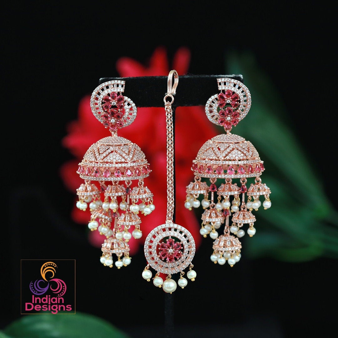 NIYATI jhumkas (rosegold x lemonade) main image 1