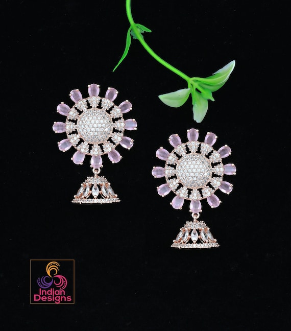 Beautiful Premium Matt Gold Plated Peacock & Lakshmi Big Bridal Jhumka  Earrings | Sasitrends