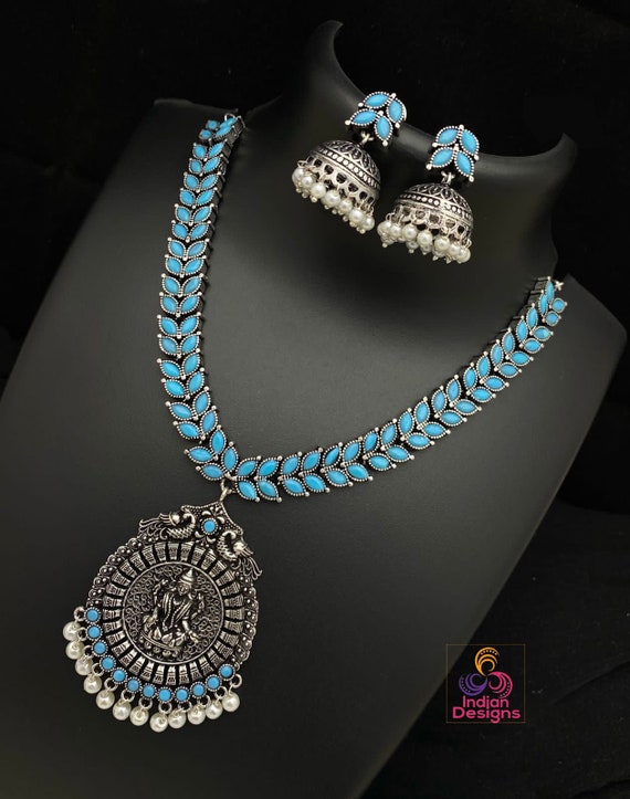 Kendra Scott Elisa Multi Strand Pendant Necklace In Opal Royal Blue / Silver  | eBay
