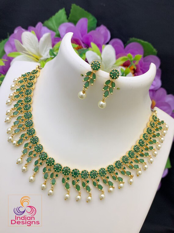 American Diamond Necklace Set Indian 