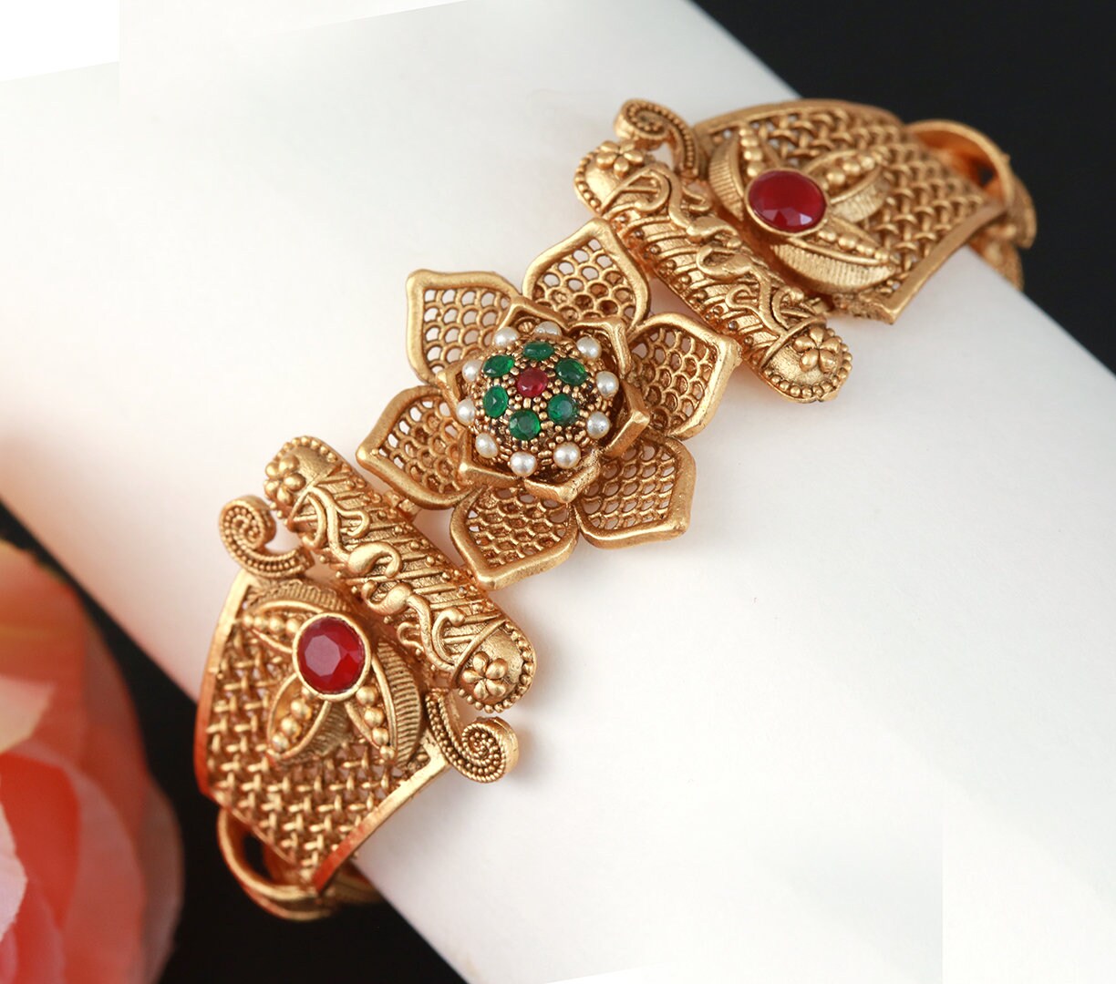 Indian Bracelets Gold Bracelets for Women latest Gold Etsy