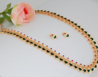 Palakka Mala Necklace Gold Plated South 