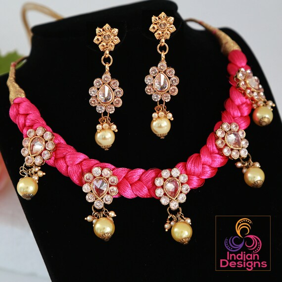 Hand Made Trendy Silk Thread Choker 