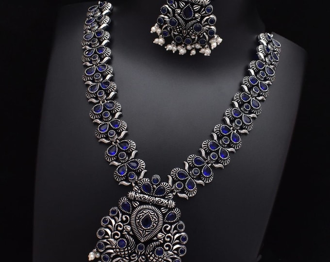 Handmade Antique Oxidized German Silver Necklace main image 0