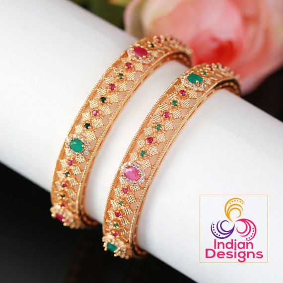 Guaranteed gold plated best sale bangles