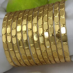 1 gram Gold-Plated Daily wear Bangle Bracelets set of 12|Traditional Indian Jewelry Wedding bangle set|Bollywood Ethnic Bangles Gift for her image 1