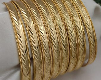 One gram Gold-Plated Daily wear Bangle Bracelets set of 8 | Lightweight Stackable Bangles for Women| South Indian Bangles| Gift for her