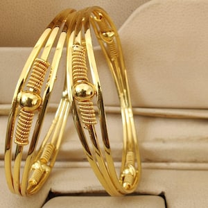 One gram gold plated bangle bracelet set-light weight |daily wear bangle