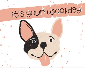 Happy Wood Day Tongue Out Digital Birthday Card - Instant Printable Download