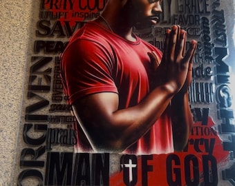 Man van God UV DTF-sticker | Geloofssticker | Sticker voor drinkbeker | Religieus cadeau