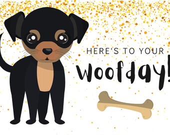 Happy Wood Day Digital Birthday Card - Instant Printable Download