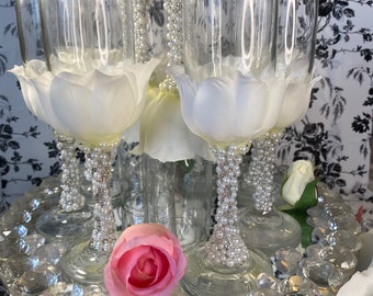 Custom Bling Champagne Flutes