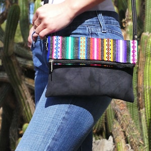 Authentische handgefertigte kleine Crossbody-Tasche aus Peru