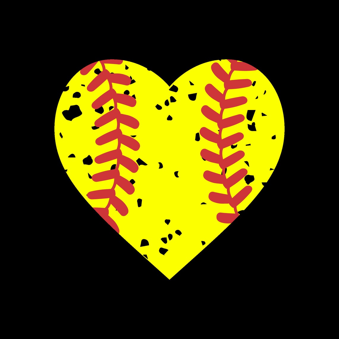 Softball Heart SVG, Softball Heart, Softball Heart Png, Softball Heart