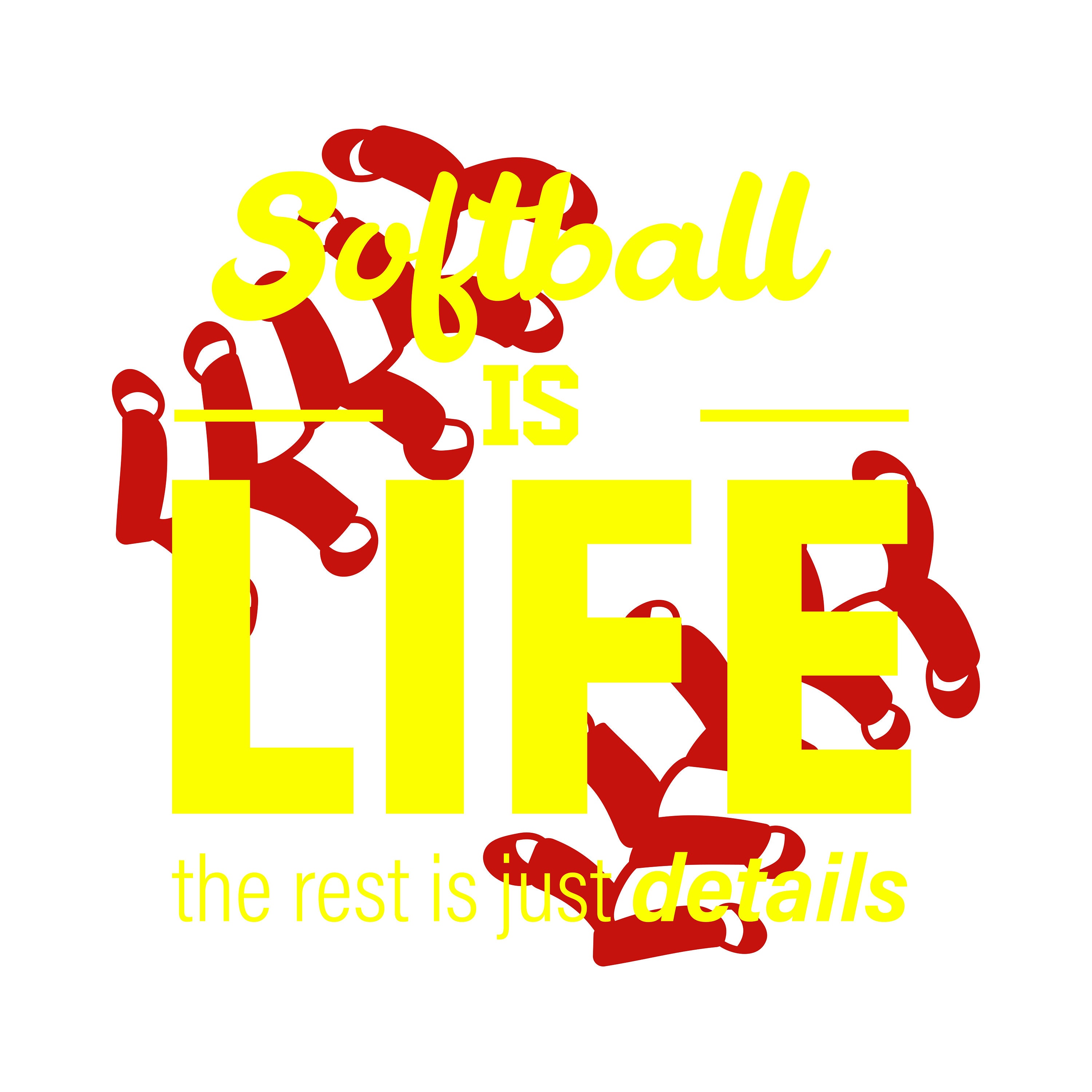 Softball is Life Svg, Softball Svg Files for Cricut, Softball Svg