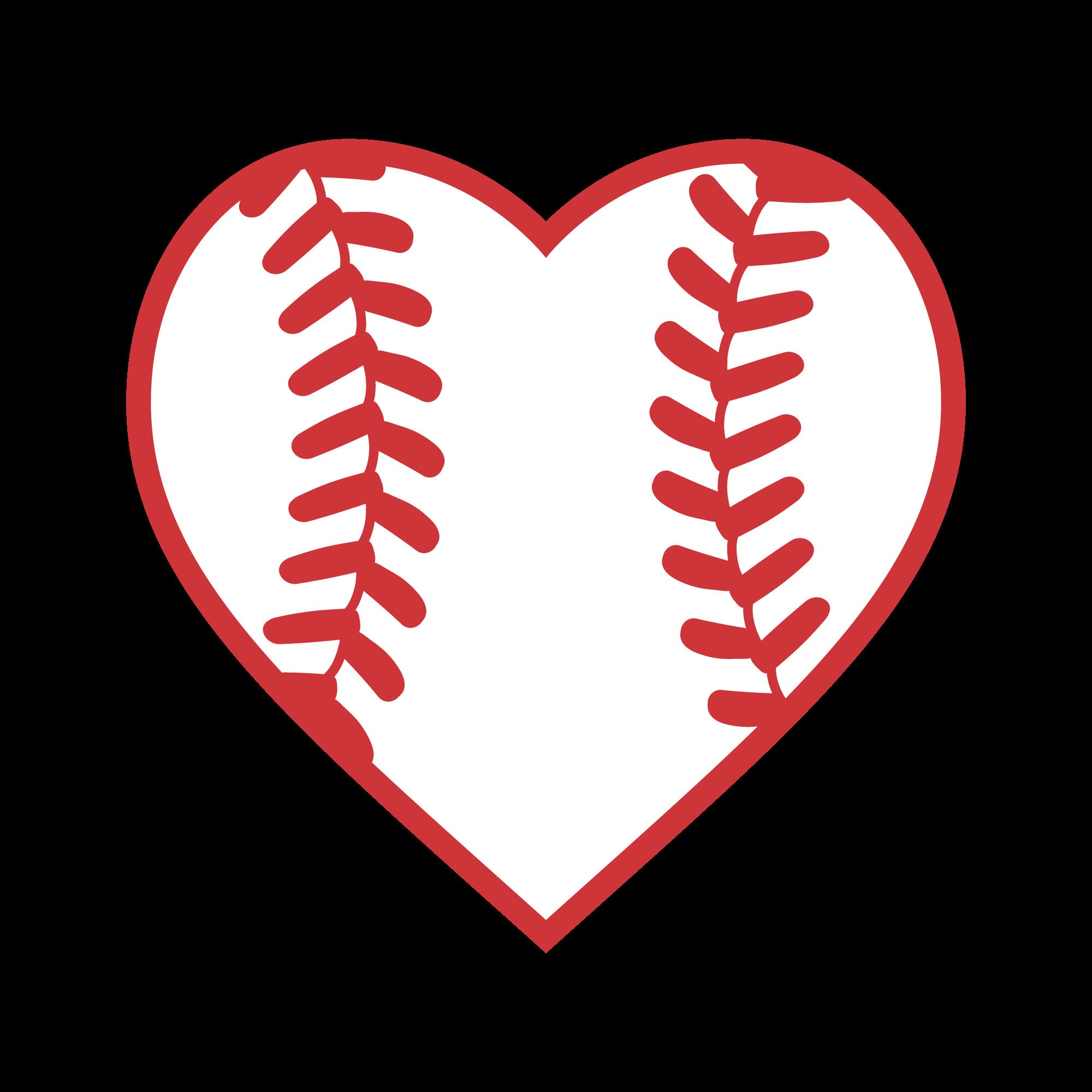 Baseball Heart SVG baseball heart baseball heart png Etsy