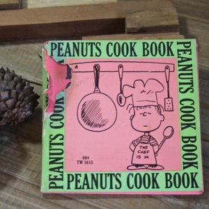 1970s Peanuts Cook Book, Charlie Brown, Snoopy, & Friends Recipe Book for Kids with Cartoons for Each Recipe by June Dutton