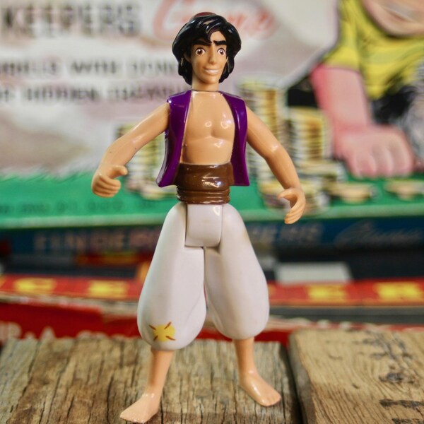 Vintage Aladdin Toy, 1999 Mattel Articulated Action Figure, Vintage Disney Animated Character