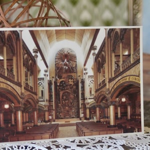 Carte postale Notre-Dame-du-Sacré-Cœur de Montréal 4 x 6, Chapelle du Sacré-Cœur - Gros plan du retable de Charles Daudelin, non arrimé, imprimé en Australie