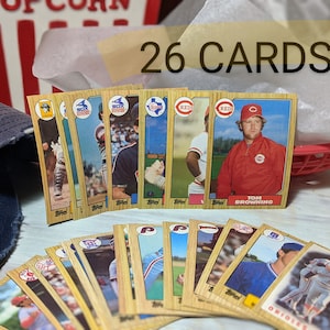 Mixed Bag of 26 TOPPS Baseball Cards, All 1987 Teams & Players