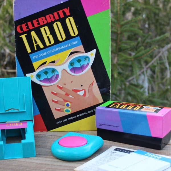 90s Pop Culture Game Night - 1990s Celebrity Taboo, A Milton Bradley Game, Over 1,000 Famous Personalities to Guess!