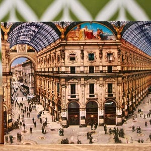Milano la Galleria V. Emanuele II Postcard, Inside the Octagon of Milan, Italy's Oldest Shopping Gallery, Color Photo Unposted Post Card