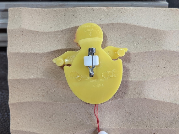 1980s Easter Pull String Moveable Hatched Chicken… - image 4