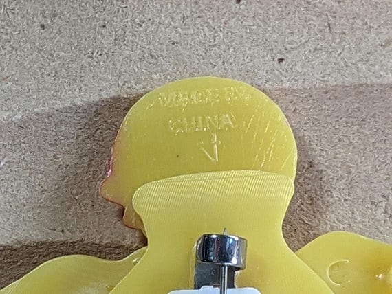 1980s Easter Pull String Moveable Hatched Chicken… - image 5