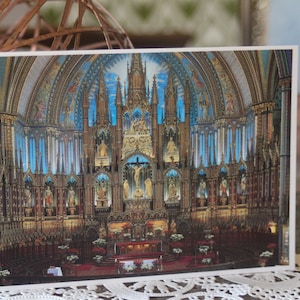 Maitre-Autel Basilique Notre Dame Montréal 4X6 Carte postale, vintage Basilique Notre Dame - Gros plan de l'autel principal, non posté, imprimé en Australie