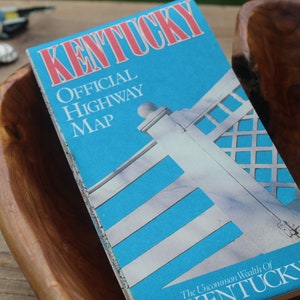 1987-1991 Kentucky Official Highway Map, The Uncommon Wealth of Kentucky Folded Map, Wallace G. Wilkinson Governor, 34" X 22"