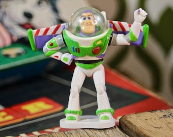 Vintage Toy Story Buzz Lightyear Action Figure, Disney Pixar 3.5" Fixed Pose Toy, Collectible Kids Meal Prize