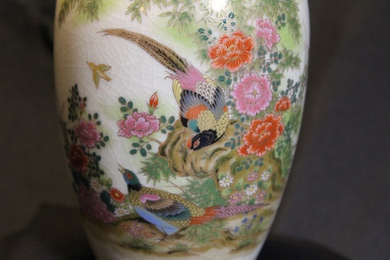 Ray Control Made In Japan Satsuma Vase Japanese Green Etsy