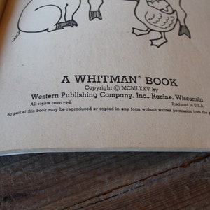 May include: A Whitman Book copyright 1975 by Western Publishing Company, Inc., Racine, Wisconsin. All rights reserved. Produced in U.S.A. No part of this book may be reproduced or copied in any form without written permission from the publisher.