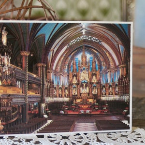 Maitre-Autel Basilique Notre Dame Montréal 4X6 Carte postale, vintage Notre Dame Basilica Main Autar Postcard, Unposted, Printed in Ireland