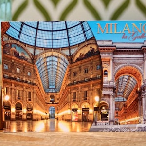 Milano la Galleria V. Emanuele II Postcard, Milan, Italy's Oldest Shopping Gallery, Color Photo Unposted Post Card