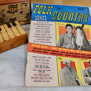 Celebrate Women&#39;s History Mo, 1959 Folk & Country Songs Magazine Feat. Ricky Nelson, Smiling Slim Rogers, Gretsch Chet Atkins The Tennessean