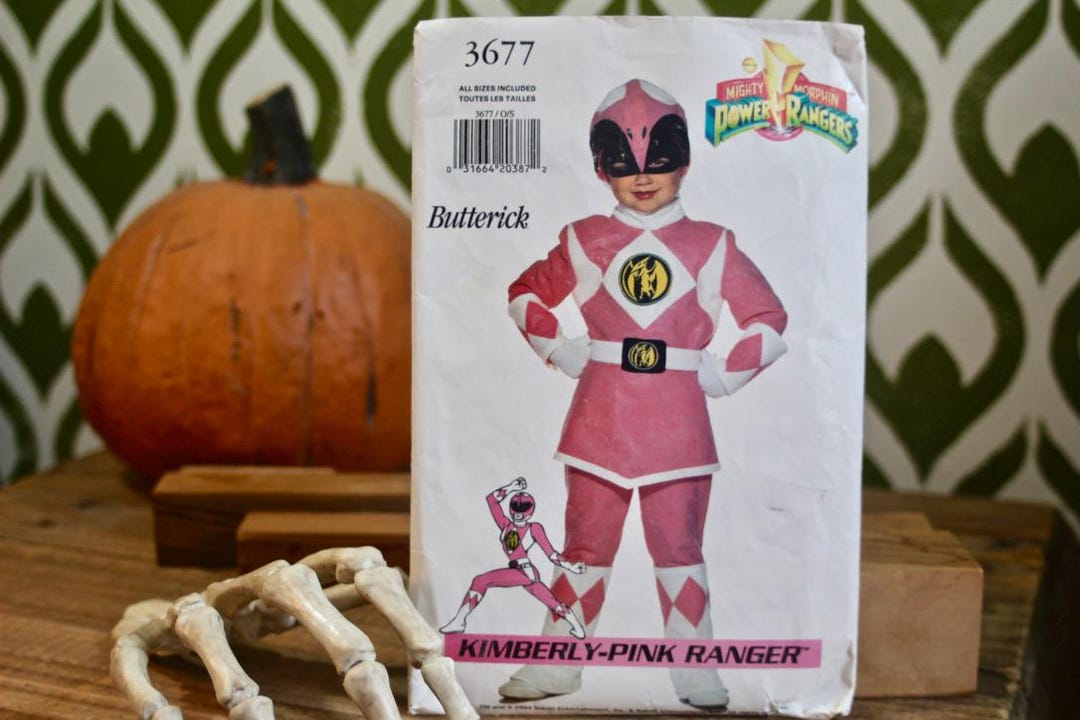 1994 Pink Power Ranger Halloween Costume Pattern, Butterick Kimberly ...