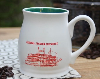 Vintage Nashville Showboat Steamboat Souvenir Coffee Cup, Gen. Jackson Souvenir Opryland USA , Cumberland River Large Mug or Stein
