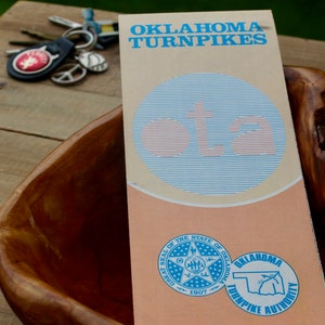 1985 Oklahoma Turnpikes Map, OTA Folded Map, George Nigh Governor, 30" X 18"