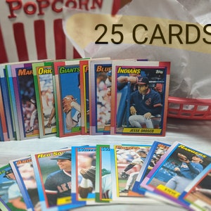 Mixed Bag of 25 TOPPS Baseball Cards, All 1990 Teams & Players