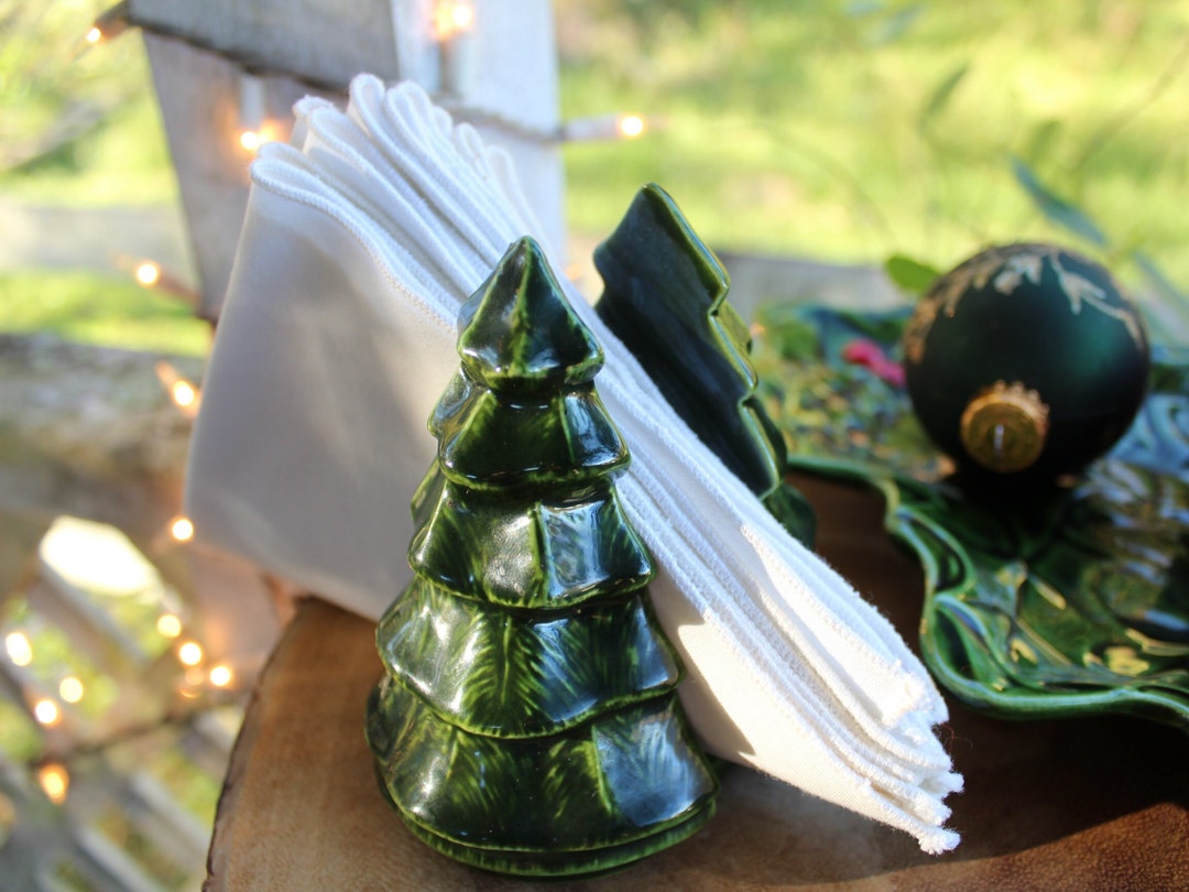 Vintage Ceramic Christmas Tree Napkin Sponge or Mail Holder Etsy