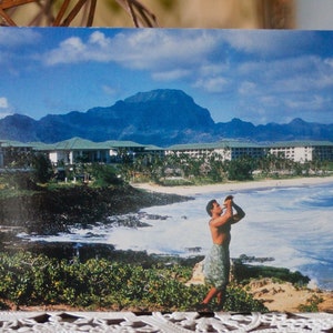 Carte postale Hyatt Regency Kauai des années 1980, non publiée, Keoneloa Bay à Poipu vintage 4X6 Carte postale, Koloa des années 1980, Kauai