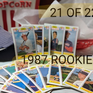 1987 TOPPS ROOKIES Set de cartes de baseball commémoratives, manquant # 13 porte-bonheur