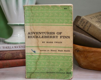 1958 Adventures of Huckleberry Finn by Mark Twain, Edited by Henry Nash Smith, With Condition Issues, Riverside Editions A15