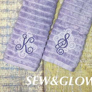 Personalized Bath Towel Set / Personalized Hand Towel / Personalized Towels for Couple / Embroidered Towels for Bathroom / Personalized Gift