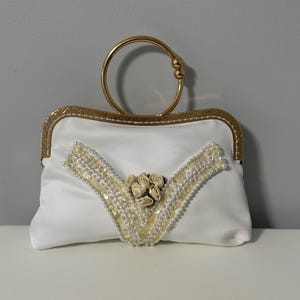 Repurposed Bridal Clutch from Moms Dress / Wedding Dress Clutch / Wedding Purse made from Moms wedding dress / repurposed keepsake