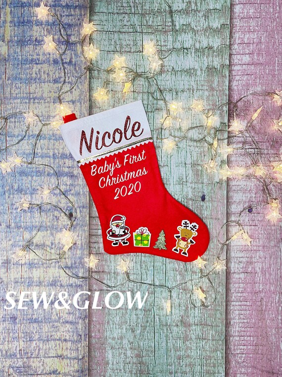 Baby First Christmas Gift / Personalized Christmas Stocking Etsy UK