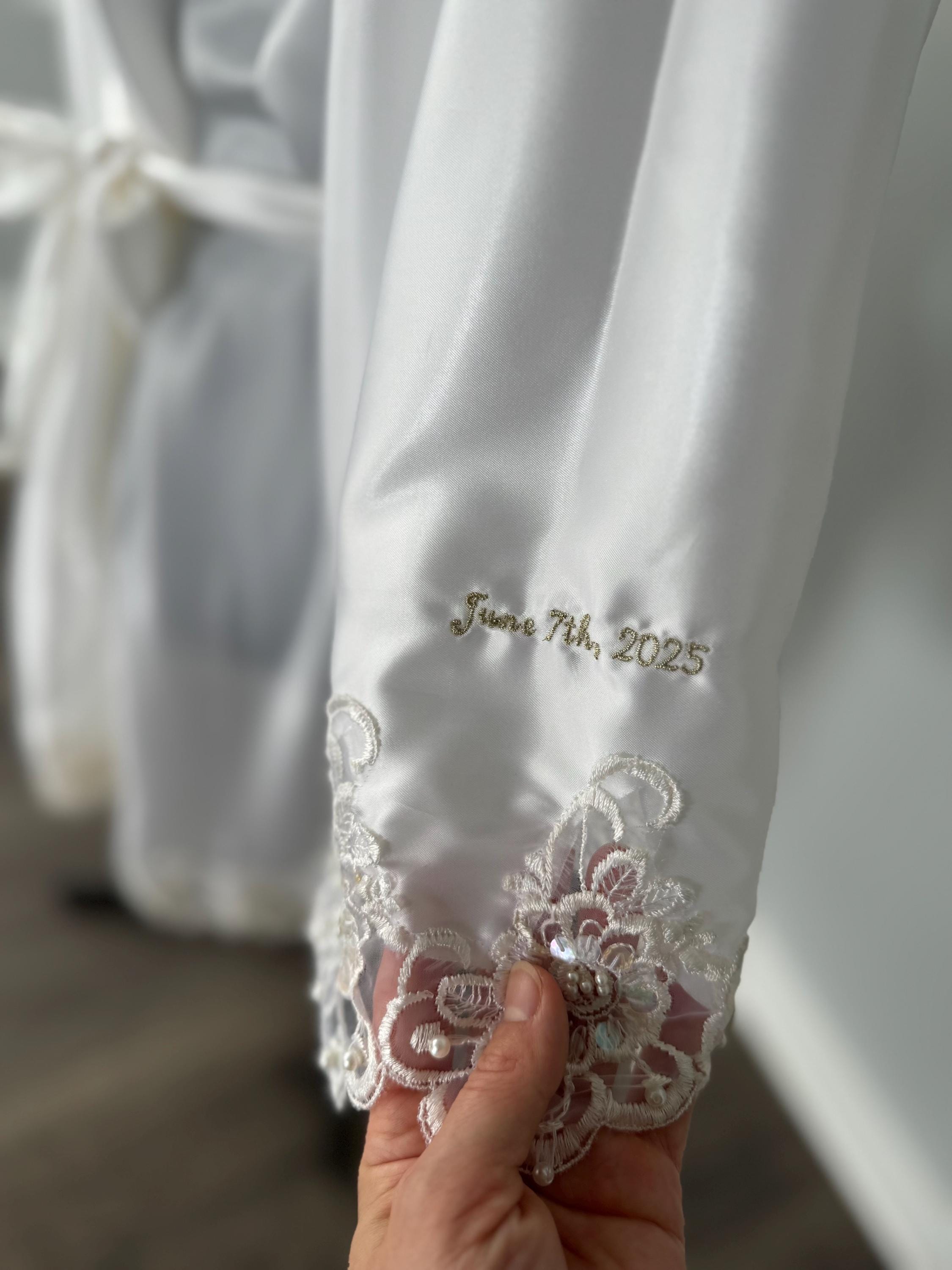 Custom Bridal Satin Robe / Repurposed Entirely From Your Wedding Dress ...